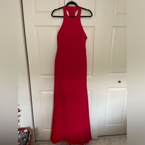 Full length Gown Vera Wang White Collection Size 8 Red